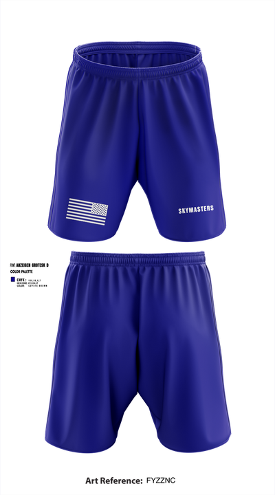 1-222 Aviation Regiment Athletic Shorts With Pockets - 7