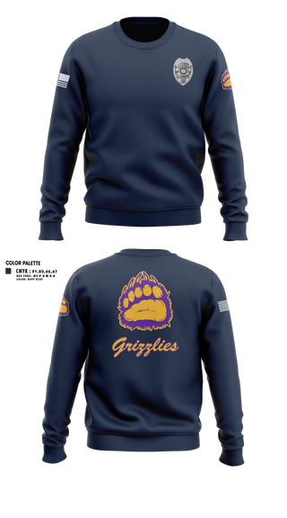 Crew Neck Sweatshirt, Fowler Police Department, Police, Teamtime, Team time, sublimation, custom sports apparel, team uniforms, spirit wear, spiritwear, sports uniforms, custom shirts, team store, custom team store, fundraiser sports, apparel fundraiser