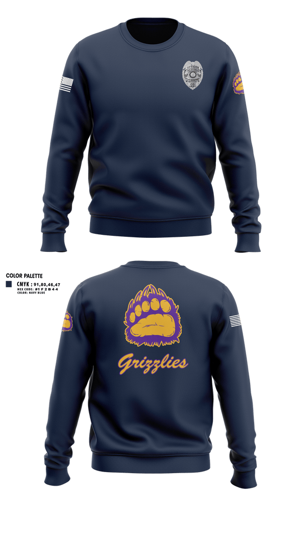 Crew Neck Sweatshirt, Fowler Police Department, Police, Teamtime, Team time, sublimation, custom sports apparel, team uniforms, spirit wear, spiritwear, sports uniforms, custom shirts, team store, custom team store, fundraiser sports, apparel fundraiser