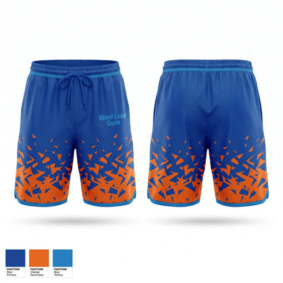 Wind Lake Owls Athletic Shorts With Pockets - 1