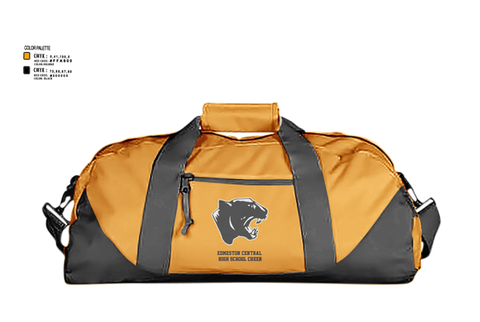 Duffle Bag, Edmeston Central High School Cheer, Cheer, Teamtime, Team time, sublimation, custom sports apparel, team uniforms, spirit wear, spiritwear, sports uniforms, custom shirts, team store, custom team store, fundraiser sports, apparel fundraiser
