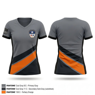 Womens Short Sleeve Vneck Shirt, Forsyth County Emergency Services, EMS/EMT, Teamtime, Team time, sublimation, custom sports apparel, team uniforms, spirit wear, spiritwear, sports uniforms, custom shirts, team store, custom team store, fundraiser sports, apparel fundraiser