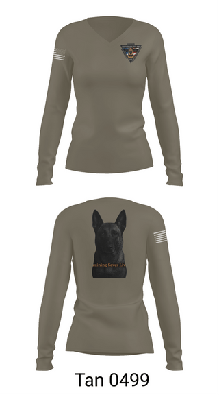 Womens Long Sleeve Vneck Shirt, Crenshaw Police Department, Police, Teamtime, Team time, sublimation, custom sports apparel, team uniforms, spirit wear, spiritwear, sports uniforms, custom shirts, team store, custom team store, fundraiser sports, apparel fundraiser