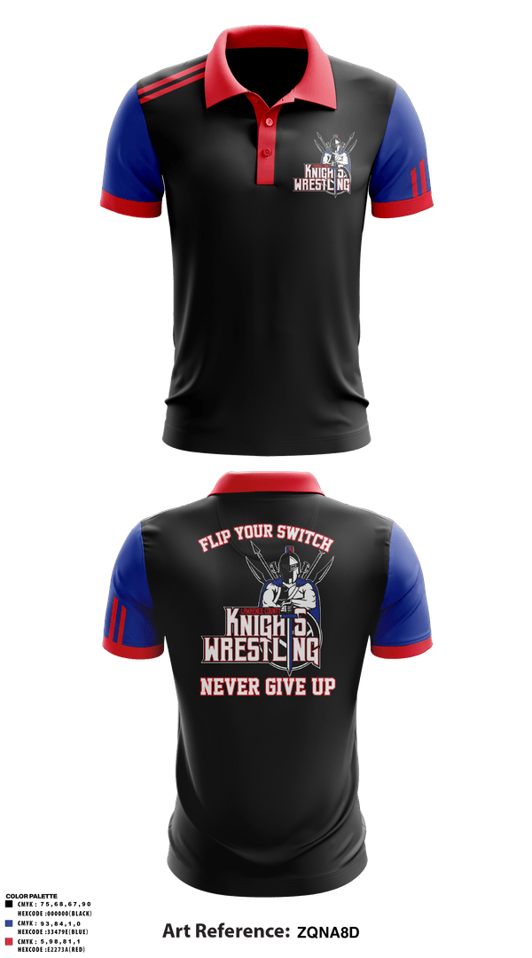Short Sleeve Performance Polo, Lawrence County Knights, Wrestling, Teamtime, Team time, sublimation, custom sports apparel, team uniforms, spirit wear, spiritwear, sports uniforms, custom shirts, team store, custom team store, fundraiser sports, apparel fundraiser