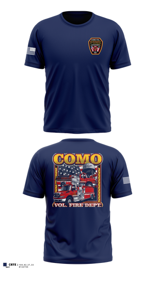 Old School Cotton Feel Shirt, Como Volunteer Fire Department, Fire Department, Teamtime, Team time, sublimation, custom sports apparel, team uniforms, spirit wear, spiritwear, sports uniforms, custom shirts, team store, custom team store, fundraiser sports, apparel fundraiser