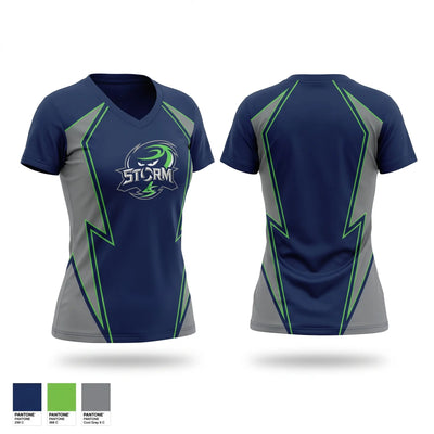 S Women's Short Sleeve V-neck Shirt - 1