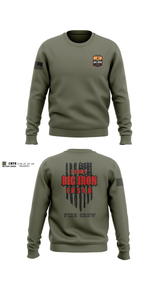 Crew Neck Sweatshirt, Big Iron, Fire Department, Teamtime, Team time, sublimation, custom sports apparel, team uniforms, spirit wear, spiritwear, sports uniforms, custom shirts, team store, custom team store, fundraiser sports, apparel fundraiser