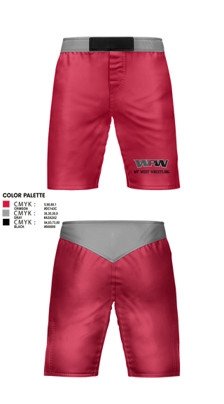 Fight Shorts, WF WEST WRESTLING, Wrestling, Teamtime, Team time, sublimation, custom sports apparel, team uniforms, spirit wear, spiritwear, sports uniforms, custom shirts, team store, custom team store, fundraiser sports, apparel fundraiser
