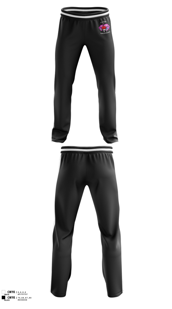 Sweatpants, LaCaze, Women's Volleyball, Teamtime, Team time, sublimation, custom sports apparel, team uniforms, spirit wear, spiritwear, sports uniforms, custom shirts, team store, custom team store, fundraiser sports, apparel fundraiser