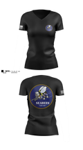 Seabees 38921664 Women's Short Sleeve V-neck Shirt - 1