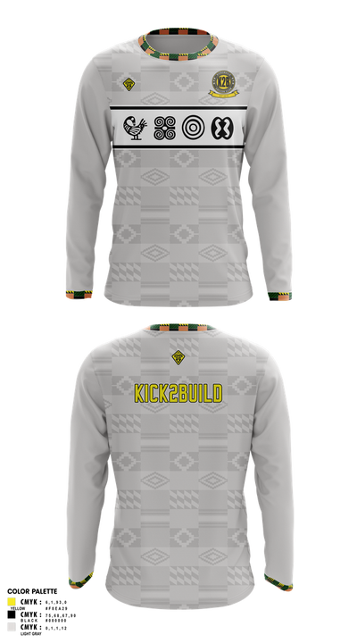 Kick 2 Build Soccer Club 89318431 LS Old School Cotton Feel Shirt Training Shirt / Supporter Jersey- 1
