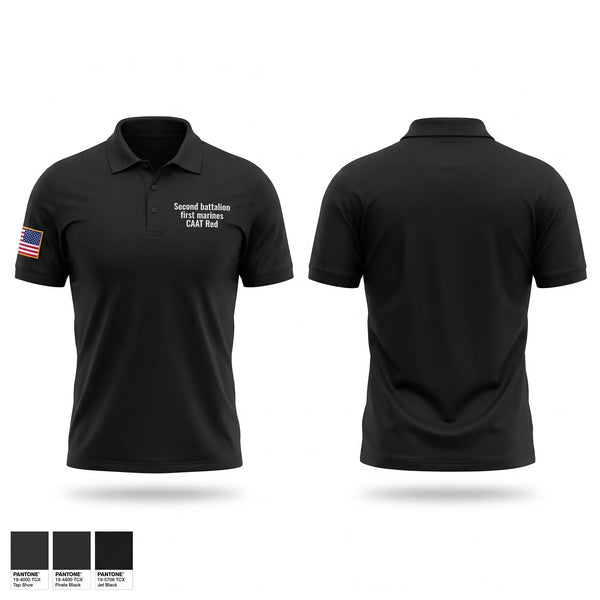 Short Sleeve Performance Polo, Second battalion first marines CAAT Red, Marines, Teamtime, Team time, sublimation, custom sports apparel, team uniforms, spirit wear, spiritwear, sports uniforms, custom shirts, team store, custom team store, fundraiser sports, apparel fundraiser