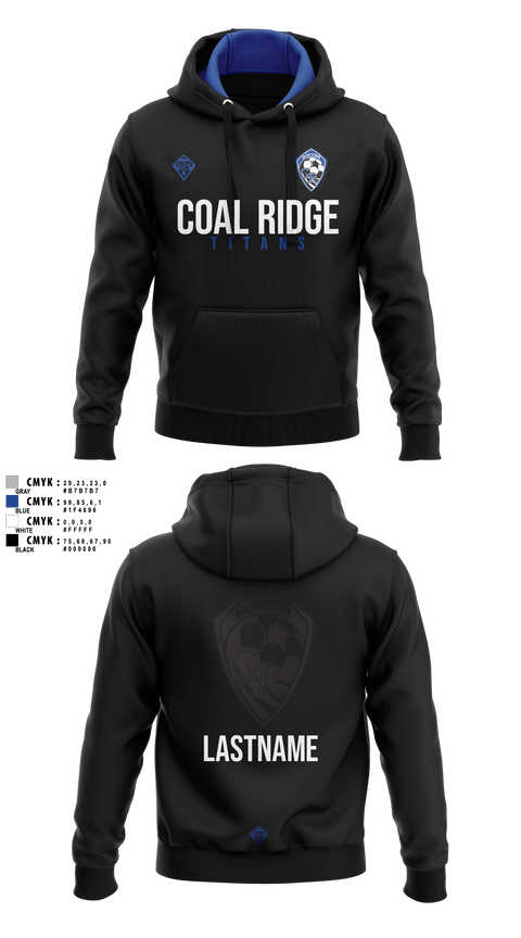 Hoodie, Coal Ridge HS Boys Soccer, Men's Soccer, Teamtime, Team time, sublimation, custom sports apparel, team uniforms, spirit wear, spiritwear, sports uniforms, custom shirts, team store, custom team store, fundraiser sports, apparel fundraiser