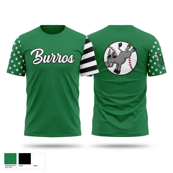 Short Sleeve Performance Shirt, Burros, Baseball, Teamtime, Team time, sublimation, custom sports apparel, team uniforms, spirit wear, spiritwear, sports uniforms, custom shirts, team store, custom team store, fundraiser sports, apparel fundraiser