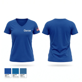 Womens Short Sleeve Vneck Shirt, Cheraw, Police, Teamtime, Team time, sublimation, custom sports apparel, team uniforms, spirit wear, spiritwear, sports uniforms, custom shirts, team store, custom team store, fundraiser sports, apparel fundraiser