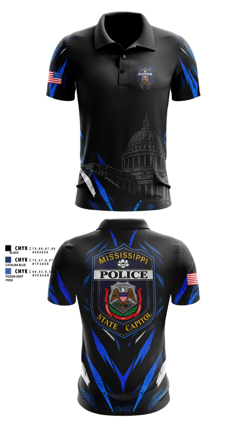 Short Sleeve Performance Polo, Proactive Patrol Club, Police, Teamtime, Team time, sublimation, custom sports apparel, team uniforms, spirit wear, spiritwear, sports uniforms, custom shirts, team store, custom team store, fundraiser sports, apparel fundraiser