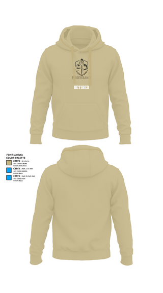 Hoodie, Retired, Army, Teamtime, Team time, sublimation, custom sports apparel, team uniforms, spirit wear, spiritwear, sports uniforms, custom shirts, team store, custom team store, fundraiser sports, apparel fundraiser