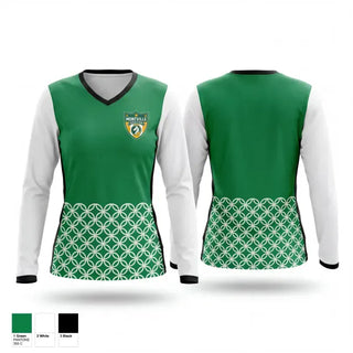 Womens Long Sleeve Vneck Shirt, Montville Soccer, Men's Soccer, Teamtime, Team time, sublimation, custom sports apparel, team uniforms, spirit wear, spiritwear, sports uniforms, custom shirts, team store, custom team store, fundraiser sports, apparel fundraiser