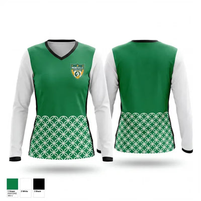 Montville Soccer 56280893 Women's Long Sleeve V-neck Shirt - 1