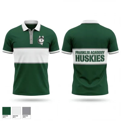 Franklin Academy Huskies 94222835 Short Sleeve Performance Polo - 1