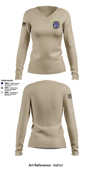 Southern Tier Composite Squadron 83826912 Women's Long Sleeve V-neck Shirt - 3