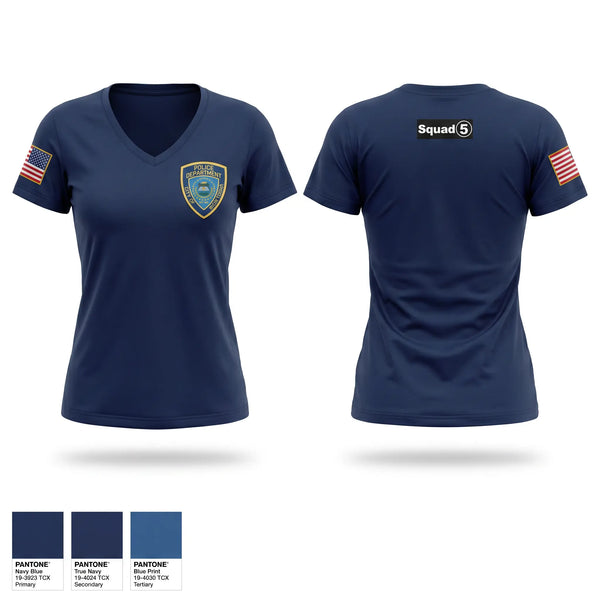 Womens Short Sleeve Vneck Shirt, Squad Five, Police, Teamtime, Team time, sublimation, custom sports apparel, team uniforms, spirit wear, spiritwear, sports uniforms, custom shirts, team store, custom team store, fundraiser sports, apparel fundraiser