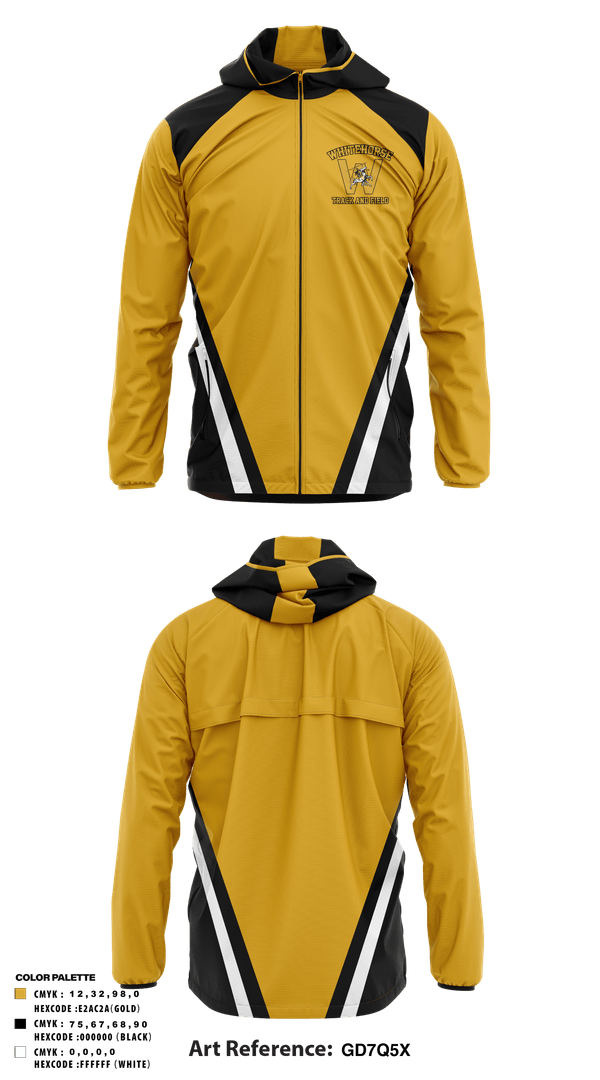 Windbreaker, Whitehorse High School Track & Field, Track & Field, Teamtime, Team time, sublimation, custom sports apparel, team uniforms, spirit wear, spiritwear, sports uniforms, custom shirts, team store, custom team store, fundraiser sports, apparel fundraiser