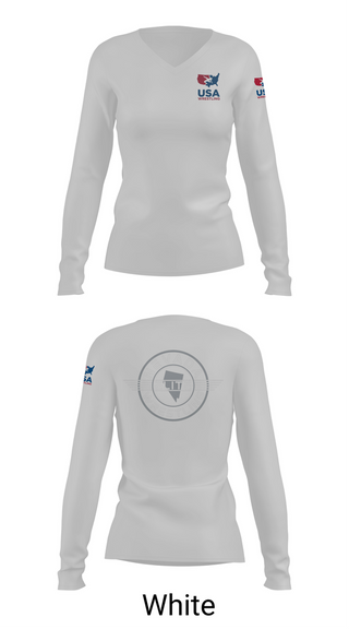Womens Long Sleeve Vneck Shirt, Nevada Elite Wrestling, Wrestling, Teamtime, Team time, sublimation, custom sports apparel, team uniforms, spirit wear, spiritwear, sports uniforms, custom shirts, team store, custom team store, fundraiser sports, apparel fundraiser