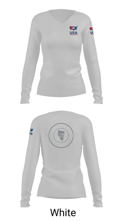 Nevada Elite Wrestling Women's Long Sleeve V-neck Shirt - 16