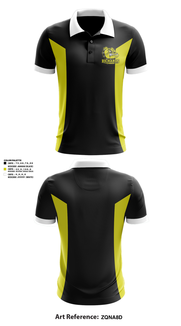 Short Sleeve Performance Polo, Richards High School Cheer, Cheer, Teamtime, Team time, sublimation, custom sports apparel, team uniforms, spirit wear, spiritwear, sports uniforms, custom shirts, team store, custom team store, fundraiser sports, apparel fundraiser