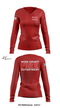 Mora county fire 84247138 Women's Long Sleeve V-neck Shirt - 3