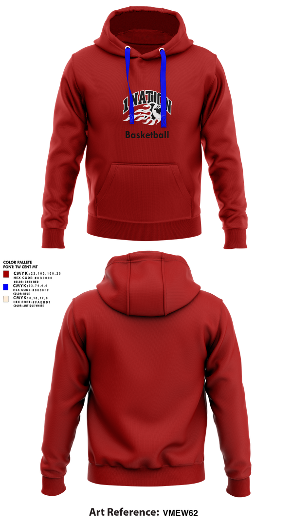 Hoodie, 1 Nation, Women's Basketball, Teamtime, Team time, sublimation, custom sports apparel, team uniforms, spirit wear, spiritwear, sports uniforms, custom shirts, team store, custom team store, fundraiser sports, apparel fundraiser
