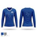 Jarrell Middle School Basketball Women's Long Sleeve V-neck Shirt - 1