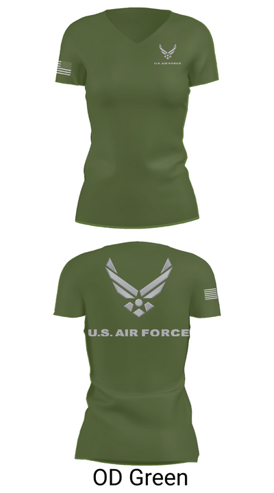 USAF Volunteer 95429734 Women's Short Sleeve V-neck Shirt - 48