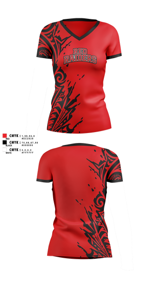 Womens Short Sleeve Vneck Shirt, BigRed Store, , Teamtime, Team time, sublimation, custom sports apparel, team uniforms, spirit wear, spiritwear, sports uniforms, custom shirts, team store, custom team store, fundraiser sports, apparel fundraiser