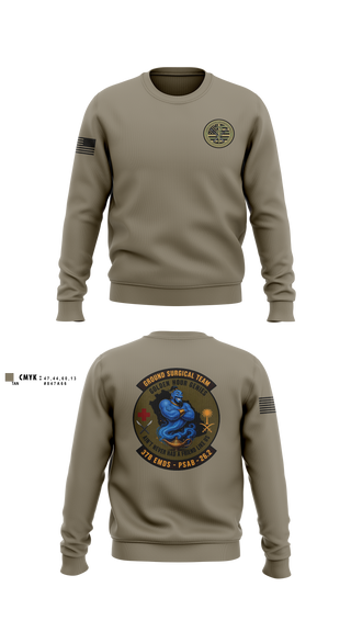 Crew Neck Sweatshirt, 111th Ground Surgical Team, Air Force, Teamtime, Team time, sublimation, custom sports apparel, team uniforms, spirit wear, spiritwear, sports uniforms, custom shirts, team store, custom team store, fundraiser sports, apparel fundraiser