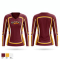 Roosevelt Teddies Women's Long Sleeve V-neck Shirt - 10