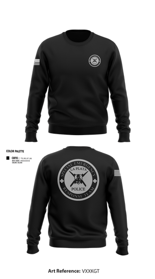 Crew Neck Sweatshirt, La Plata Police Department, Police, Teamtime, Team time, sublimation, custom sports apparel, team uniforms, spirit wear, spiritwear, sports uniforms, custom shirts, team store, custom team store, fundraiser sports, apparel fundraiser