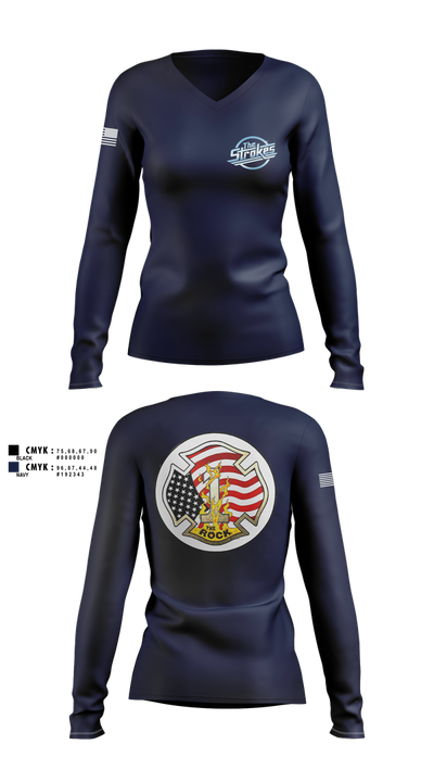 Mobile Stroke Team 54265402 Women's Long Sleeve V-neck Shirt - 2