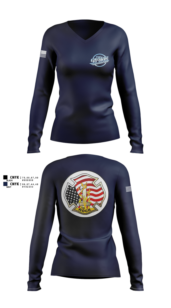 Womens Long Sleeve Vneck Shirt, Mobile Stroke Team, , Teamtime, Team time, sublimation, custom sports apparel, team uniforms, spirit wear, spiritwear, sports uniforms, custom shirts, team store, custom team store, fundraiser sports, apparel fundraiser
