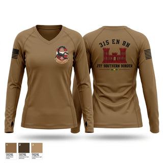 Womens Long Sleeve Vneck Shirt, , Army, Teamtime, Team time, sublimation, custom sports apparel, team uniforms, spirit wear, spiritwear, sports uniforms, custom shirts, team store, custom team store, fundraiser sports, apparel fundraiser