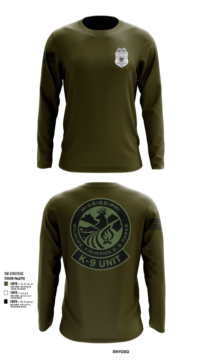 MDWFP K9 21939837 Long Sleeve Performance Shirt 104