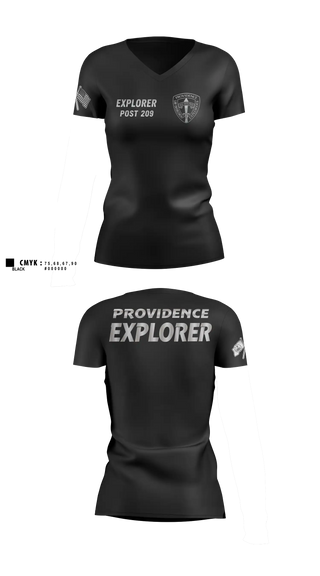 Womens Short Sleeve Vneck Shirt, Explorers, Police, Teamtime, Team time, sublimation, custom sports apparel, team uniforms, spirit wear, spiritwear, sports uniforms, custom shirts, team store, custom team store, fundraiser sports, apparel fundraiser