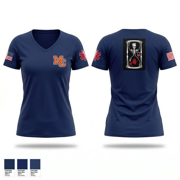 Womens Short Sleeve Vneck Shirt, Morton emt, EMS/EMT, Teamtime, Team time, sublimation, custom sports apparel, team uniforms, spirit wear, spiritwear, sports uniforms, custom shirts, team store, custom team store, fundraiser sports, apparel fundraiser