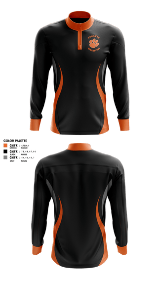 Quarter Zip Jacket, Honaker Tigers, Wrestling, Teamtime, Team time, sublimation, custom sports apparel, team uniforms, spirit wear, spiritwear, sports uniforms, custom shirts, team store, custom team store, fundraiser sports, apparel fundraiser