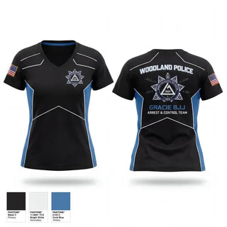 Womens Short Sleeve Vneck Shirt, Arrest and Control, Police, Teamtime, Team time, sublimation, custom sports apparel, team uniforms, spirit wear, spiritwear, sports uniforms, custom shirts, team store, custom team store, fundraiser sports, apparel fundraiser