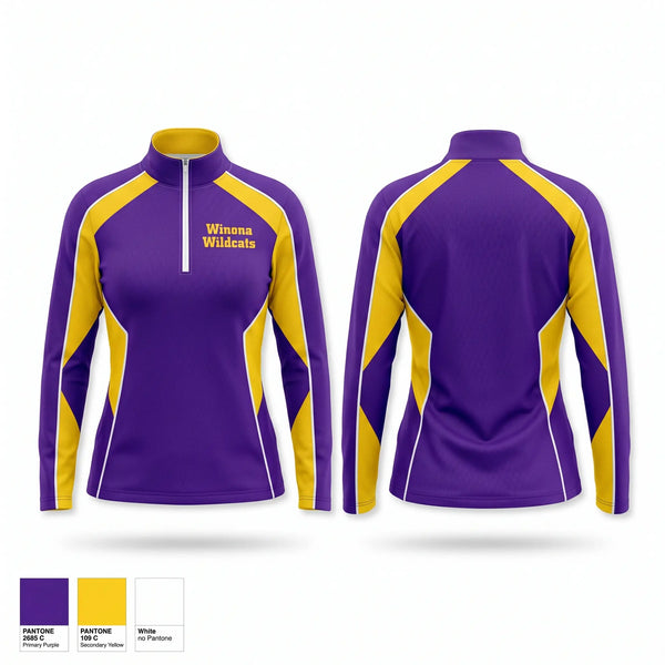 Quarter Zip Jacket, Winona Wildcats, Baseball, Teamtime, Team time, sublimation, custom sports apparel, team uniforms, spirit wear, spiritwear, sports uniforms, custom shirts, team store, custom team store, fundraiser sports, apparel fundraiser