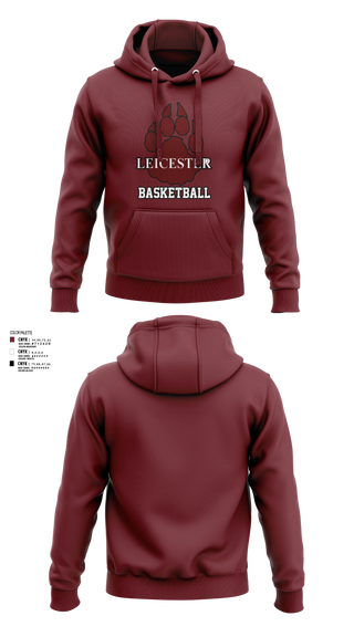 Hoodie, Leicester High School Basketball, Men's Basketball, Teamtime, Team time, sublimation, custom sports apparel, team uniforms, spirit wear, spiritwear, sports uniforms, custom shirts, team store, custom team store, fundraiser sports, apparel fundraiser