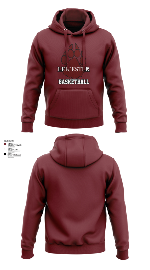 Hoodie, Leicester High School Basketball, Men's Basketball, Teamtime, Team time, sublimation, custom sports apparel, team uniforms, spirit wear, spiritwear, sports uniforms, custom shirts, team store, custom team store, fundraiser sports, apparel fundraiser