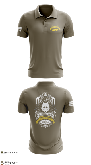Short Sleeve Performance Polo, 422nd Military Police Company, Army, Teamtime, Team time, sublimation, custom sports apparel, team uniforms, spirit wear, spiritwear, sports uniforms, custom shirts, team store, custom team store, fundraiser sports, apparel fundraiser